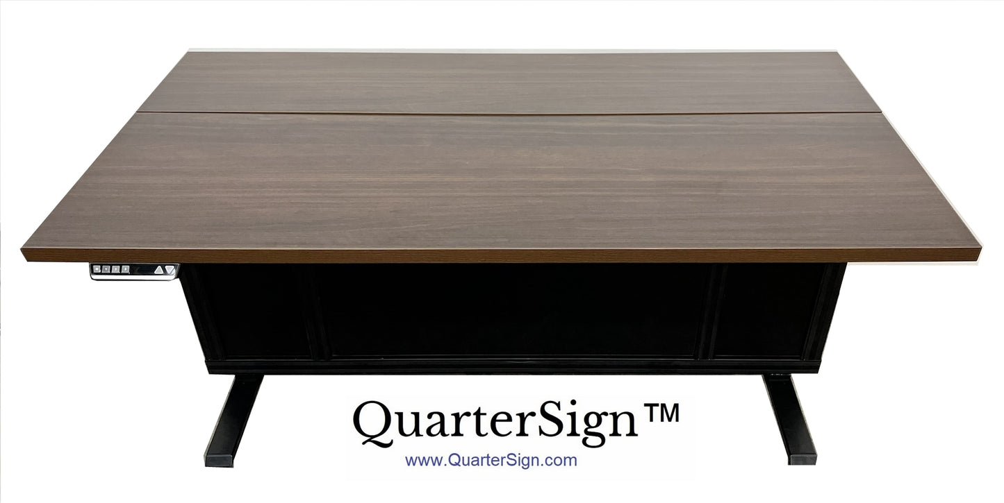 QuarterSign™ Dinette/Desk Combination Multi-Monitor Workstation