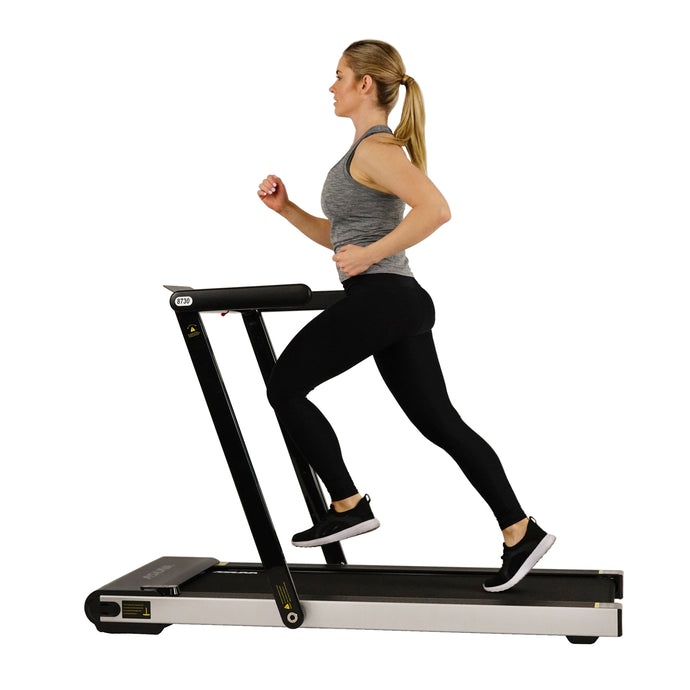 Sunny Health & Fitness Space Saving Commercial Treadmill, Slim Motorized Asuna
