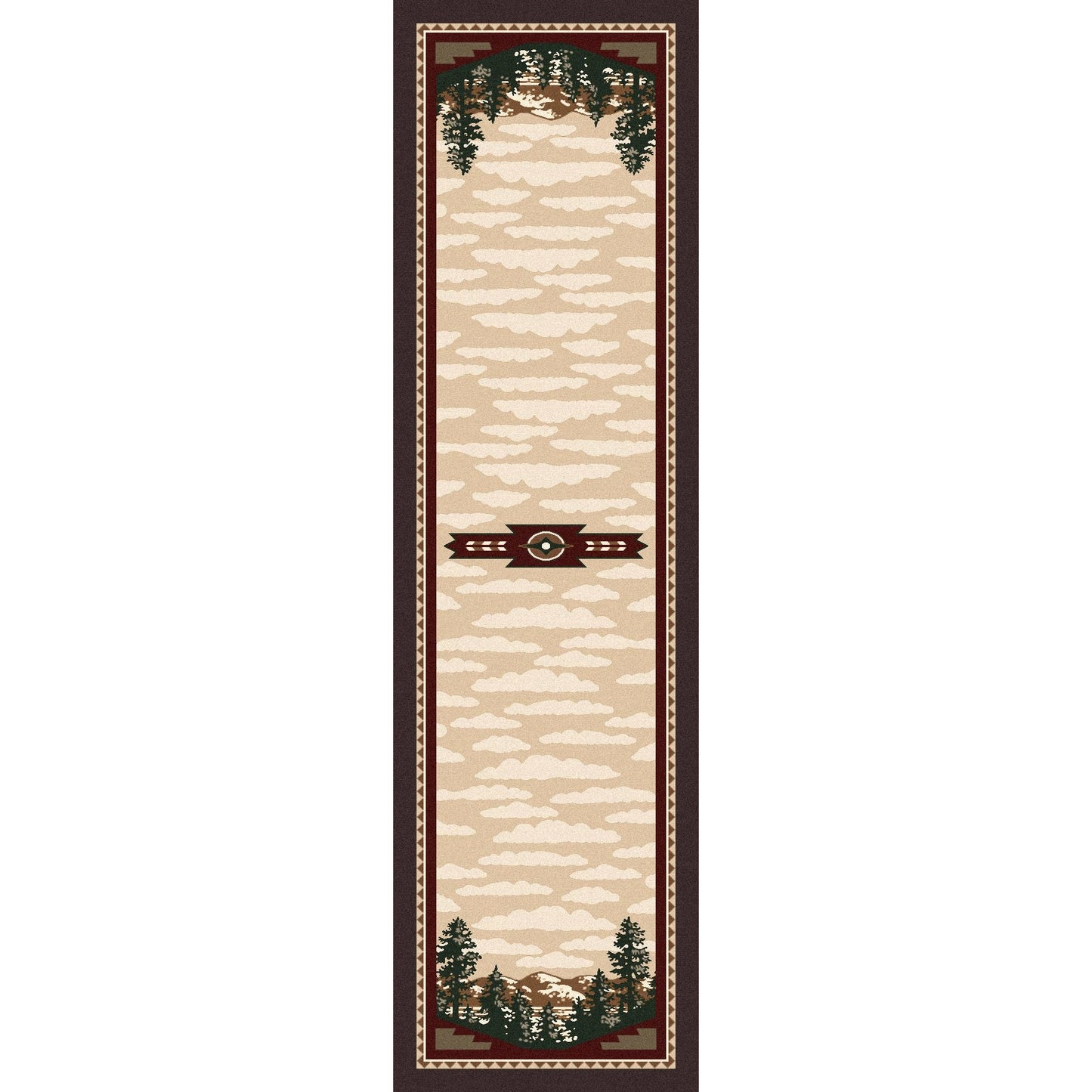 American Dakota Cabin Autumn Point Rug - Wine