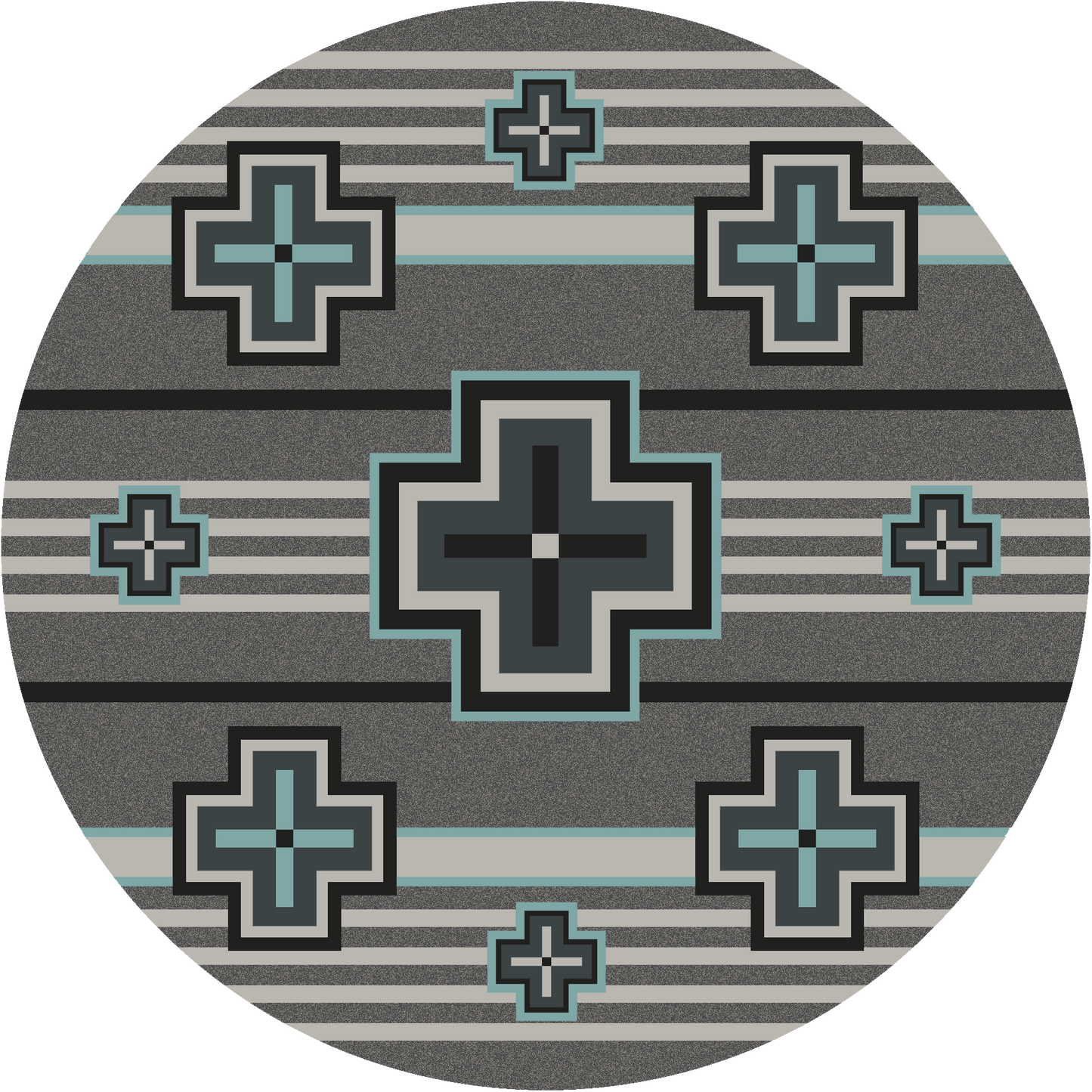American Dakota Southwest Bounty Rug - Flint Turquoise