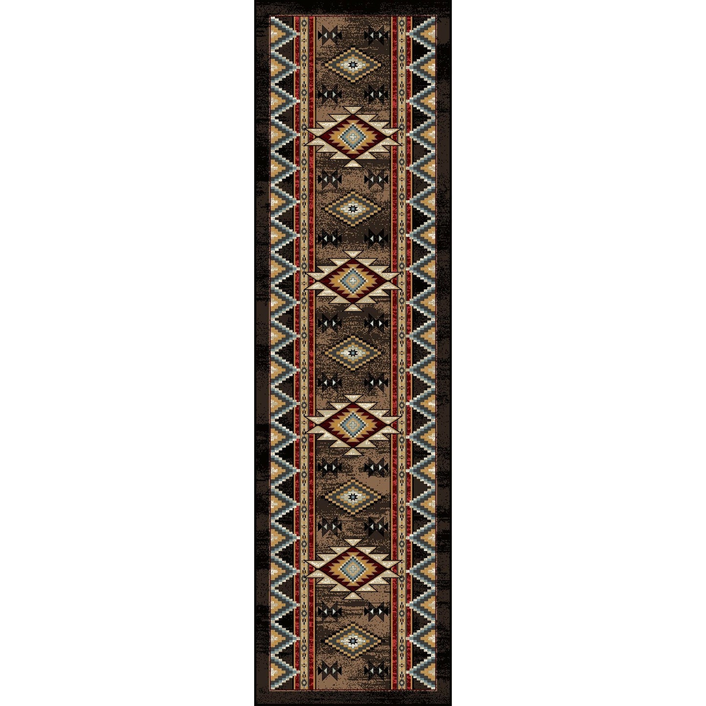 American Dakota Southwest Bow Strings Rug - Brown