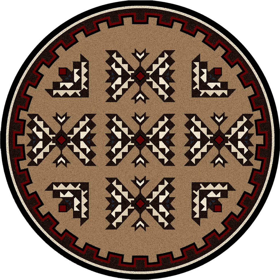 American Dakota Southwest Cami Blanket Rug - Brown