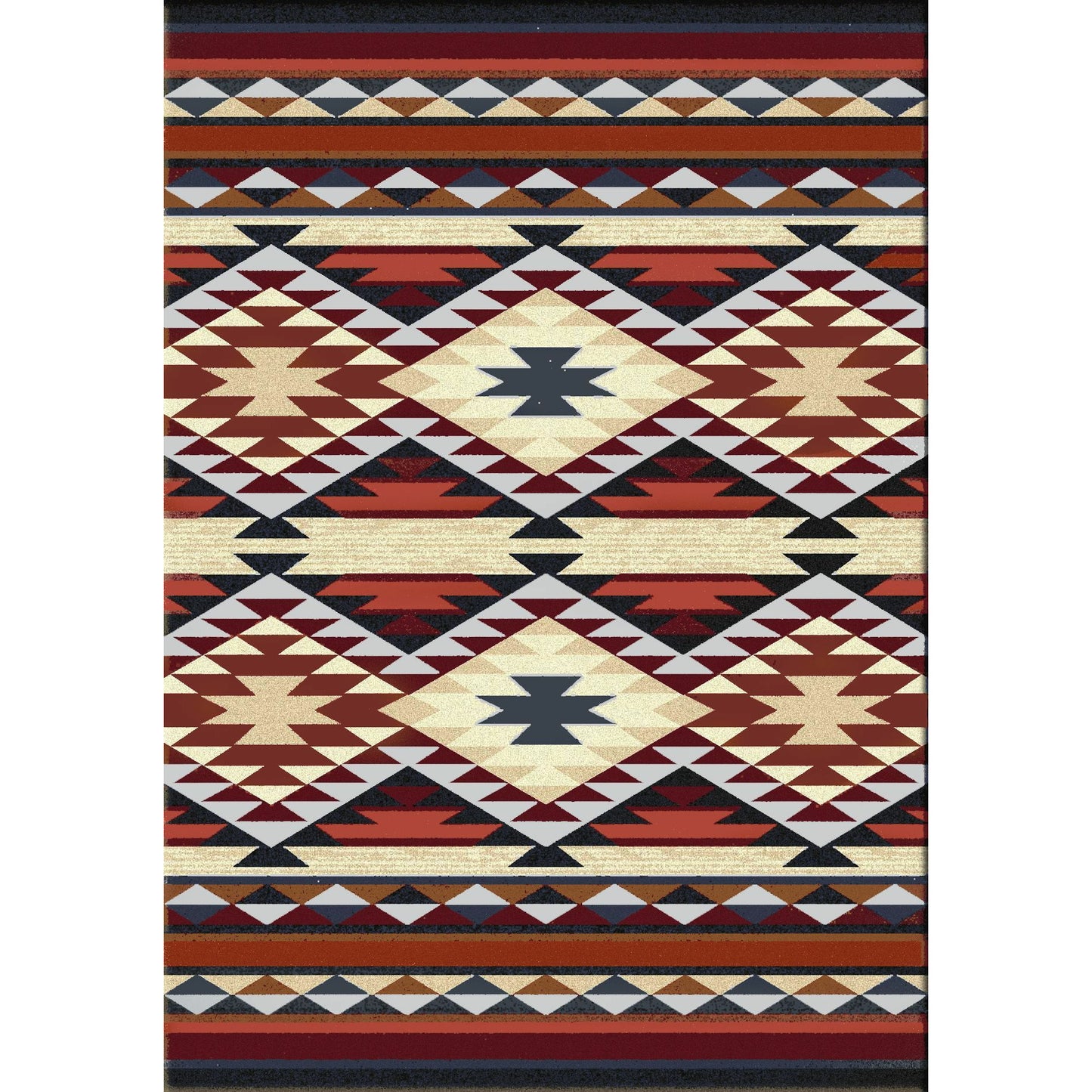 American Dakota Southwest Diamond Rio Rug - Rust