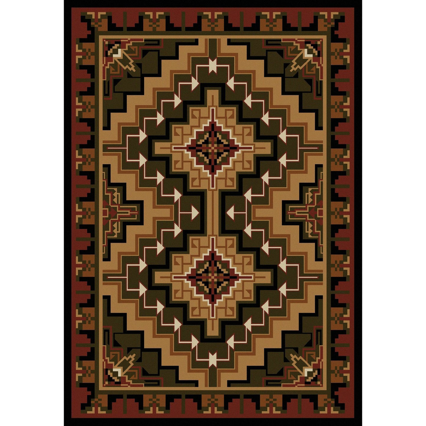 American Dakota Southwest Hill Country Rug - Red