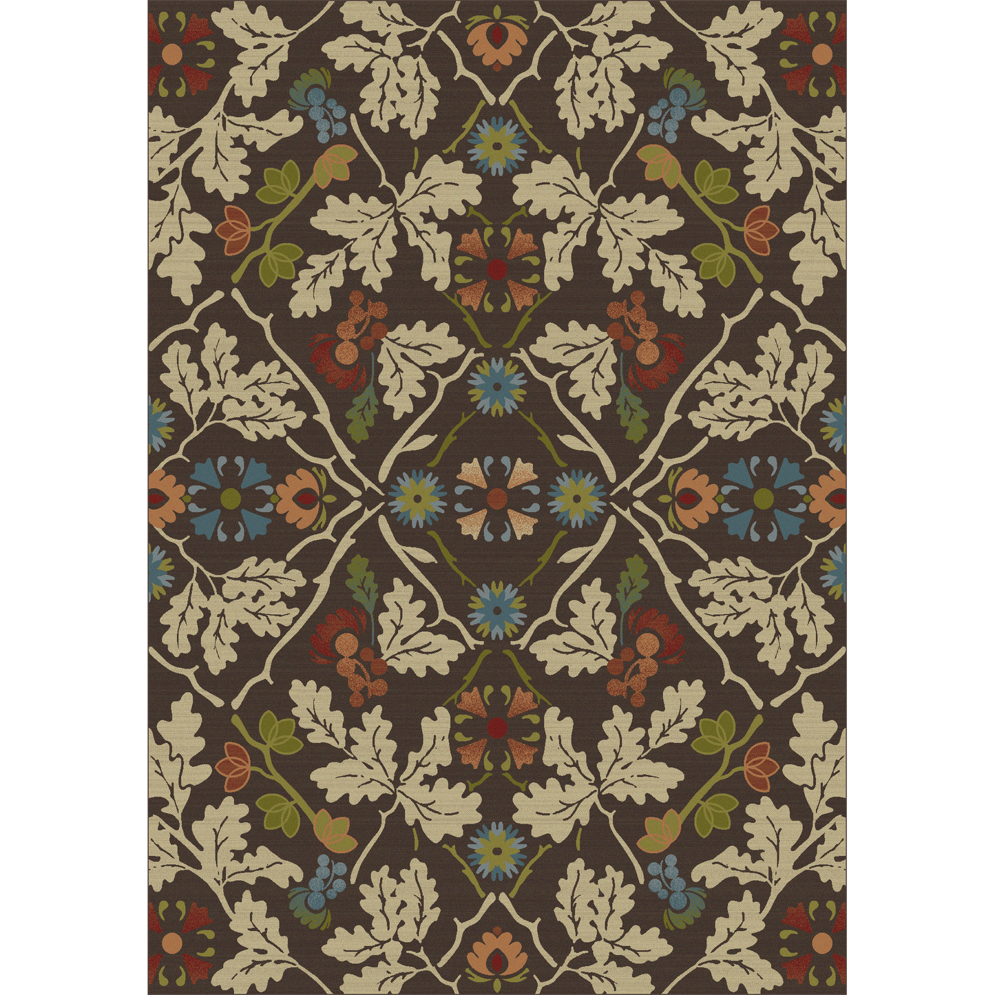 American Dakota Cabin Infinity Oak Rug - Brown