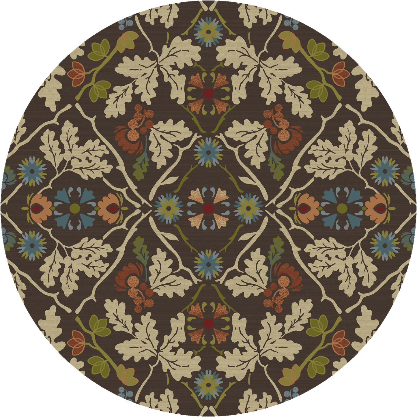American Dakota Cabin Infinity Oak Rug - Brown