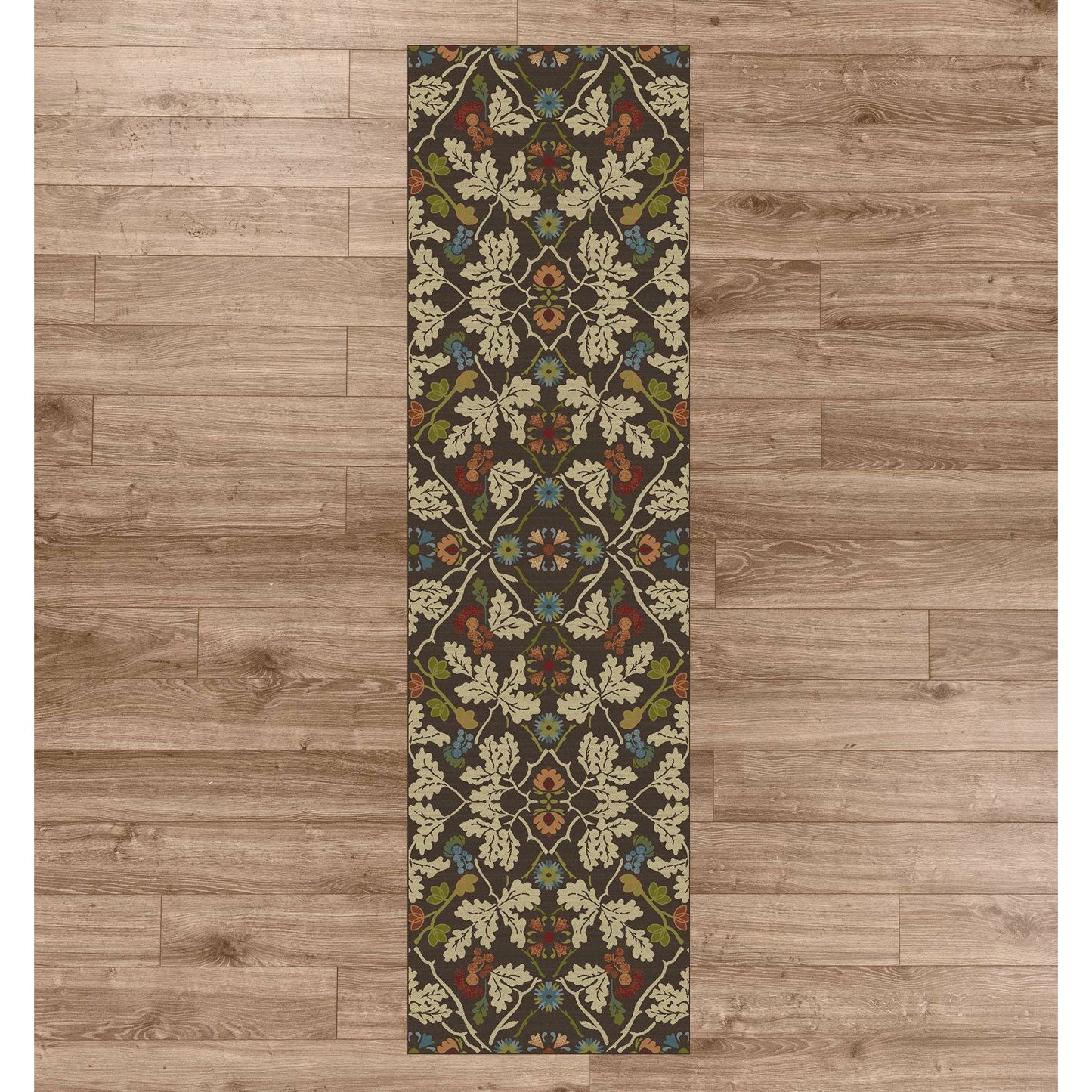 American Dakota Cabin Infinity Oak Rug - Brown