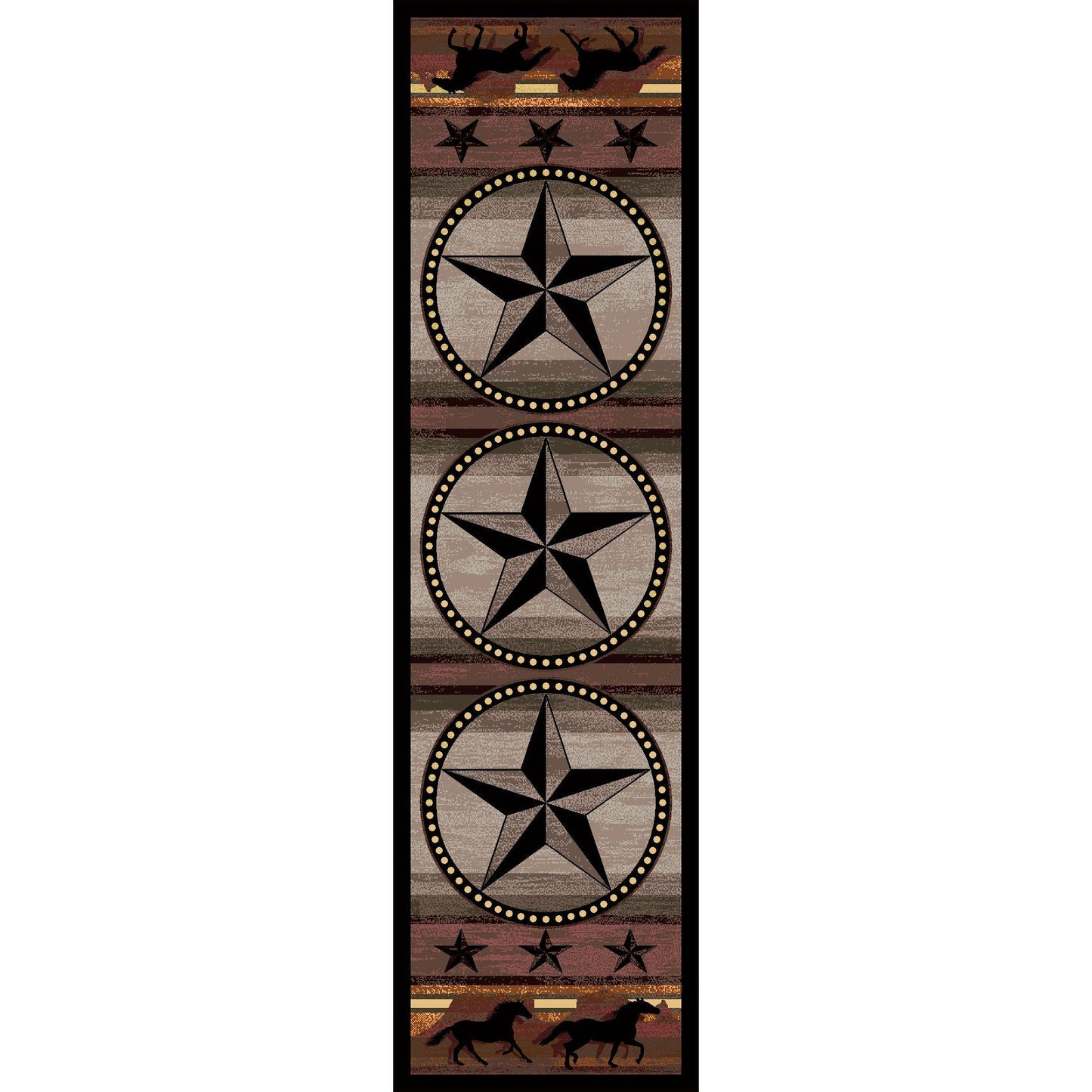 American Dakota Western Night Stampede Rug - Desert