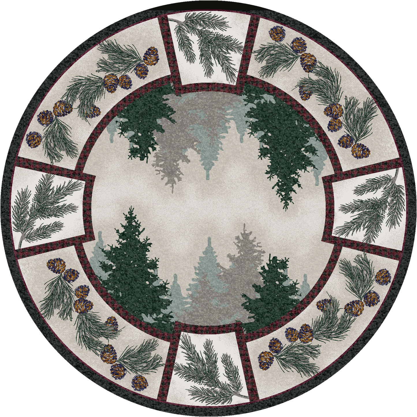 American Dakota Cabin Pine Forest Rug - Maize