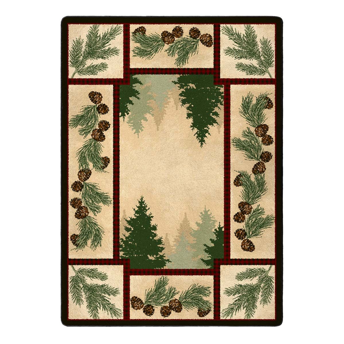 American Dakota Cabin Pine Forest Rug - Maize