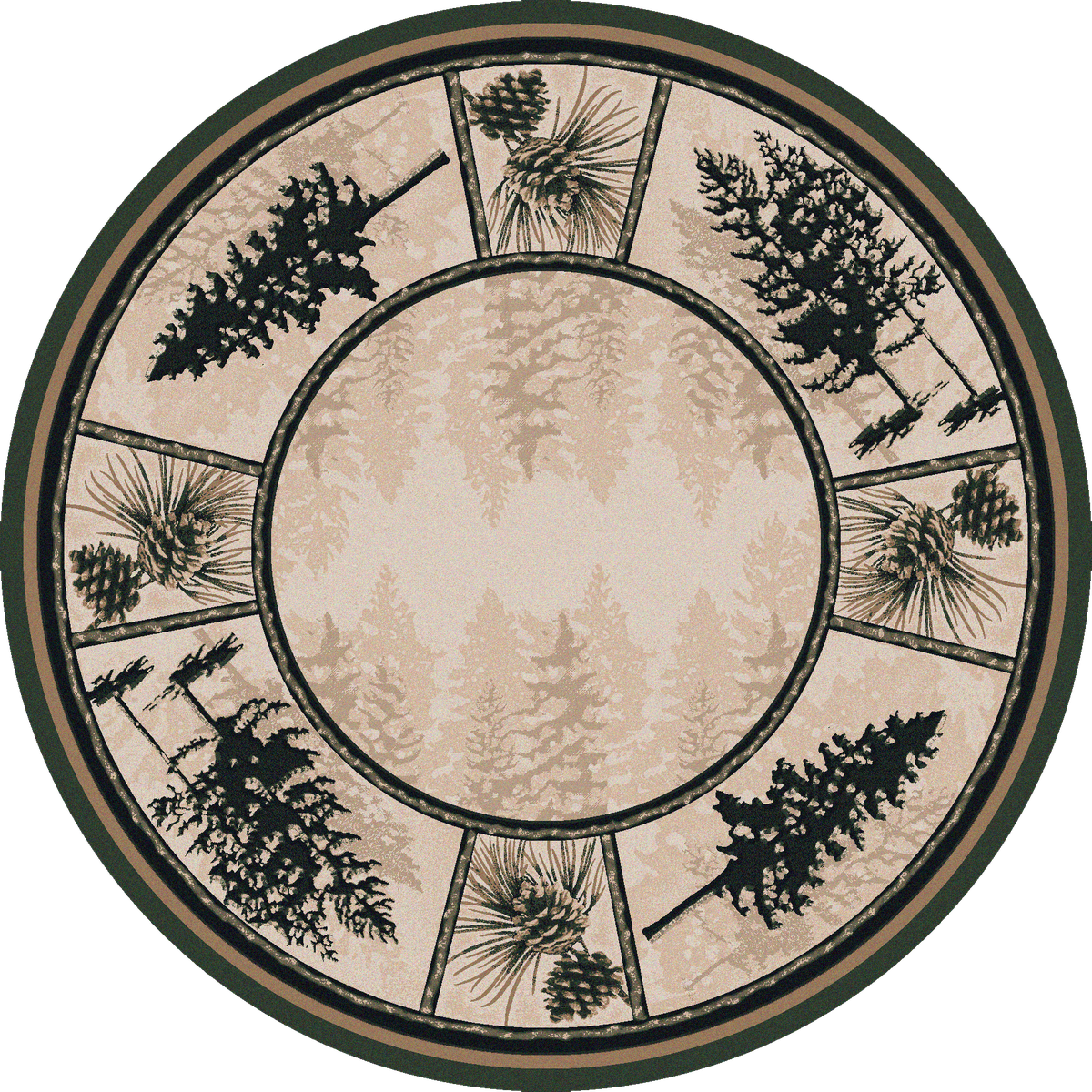 American Dakota Cabin Stoic Pines Rug - Forrest