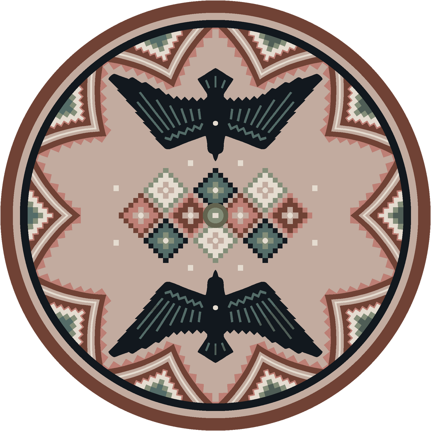 American Dakota Southwest Sunset Dance Rug - Multi