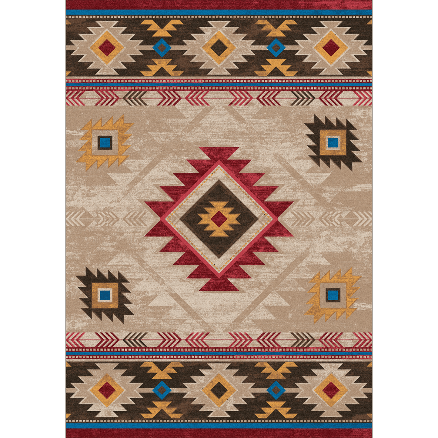 American Dakota Southwest Whiskey River Rug - Natural