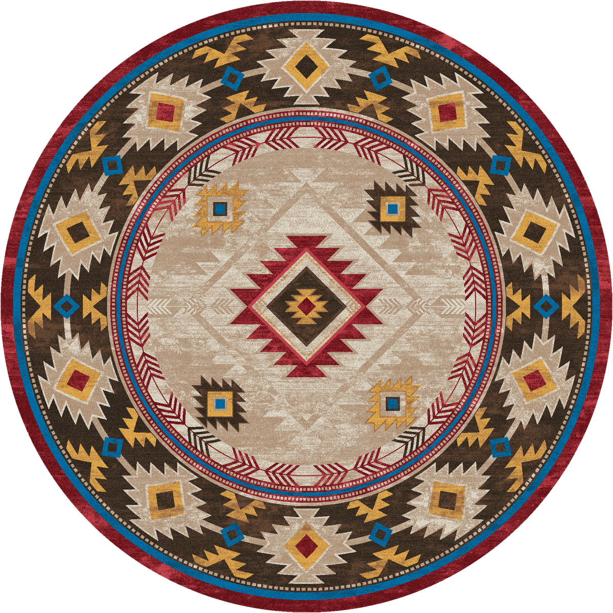 American Dakota Southwest Whiskey River Rug - Natural