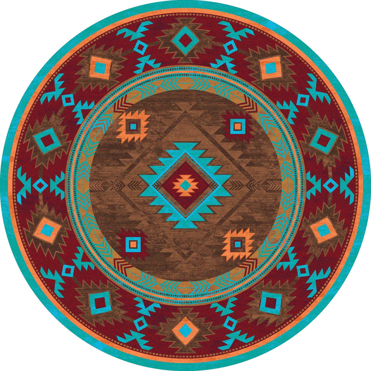 American Dakota Southwest Whiskey River Rug - Turquoise