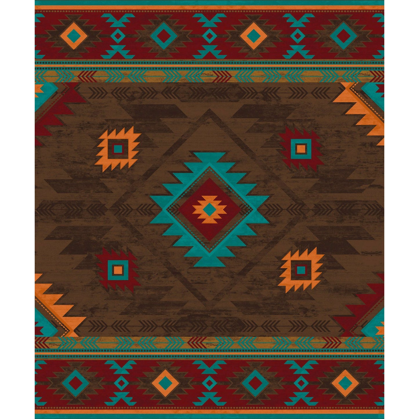American Dakota Southwest Whiskey River Rug - Turquoise