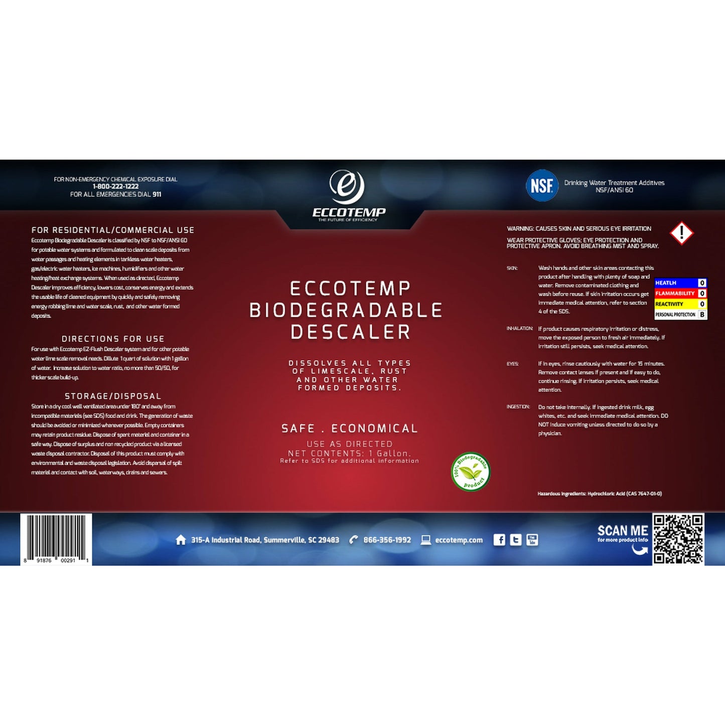Eccotemp System Descaler Solution 1 Gallon