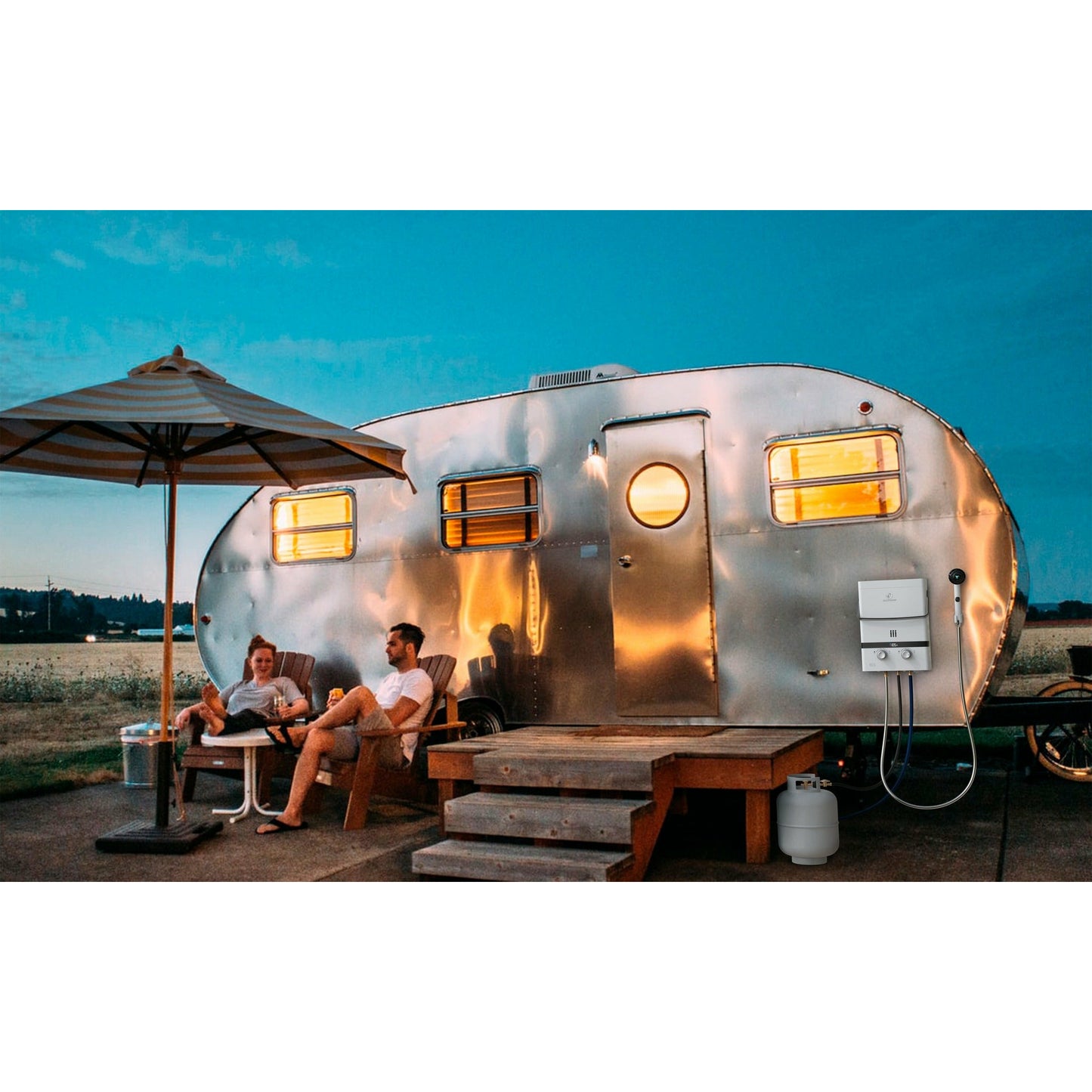 Eccotemp Luxé 1.5 GPM 37.5K BTU Outdoor Portable Tankless Water Heater with LED Display