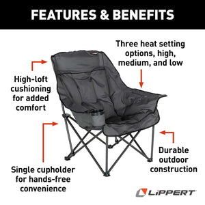 Lippert Big Bear Heated Chair - Dark Grey