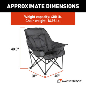 Lippert Big Bear Heated Chair - Dark Grey