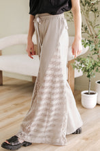 Load image into Gallery viewer, Smoke Gray Boho Lace Patchwork Wide Leg High Waist Pants