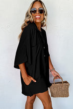 Load image into Gallery viewer, Apricot Half Button Collared Loose Romper