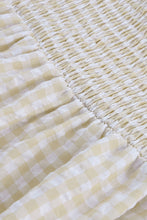 Load image into Gallery viewer, Khaki Plaid Ruffled Sleeve Smocked Maxi Dress