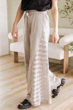 Load image into Gallery viewer, Smoke Gray Boho Lace Patchwork Wide Leg High Waist Pants
