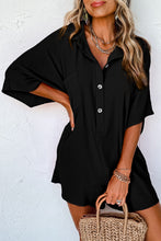 Load image into Gallery viewer, Apricot Half Button Collared Loose Romper