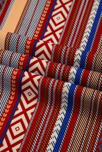 Load image into Gallery viewer, Red Boho Ethnic Striped Print Tie Waist Wide Leg Pants