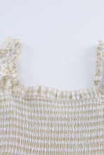 Load image into Gallery viewer, Khaki Plaid Ruffled Sleeve Smocked Maxi Dress