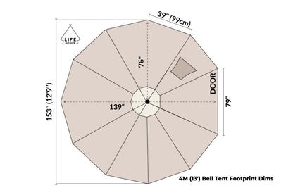 Bell Tent Tarp Footprint  | 4M (13')