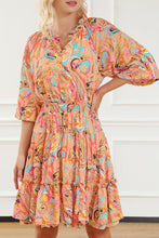 Load image into Gallery viewer, Multicolour Paisley Print Frilled Mini Dress