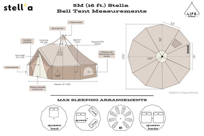 16' (5M) Stella™ Stargazer Bell Tent