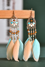 Load image into Gallery viewer, Multicolor Bohemian Hollow-out Feather Tassel Earrings