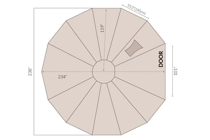 Bell Tent Tarp Footprint | 6M (19.5')