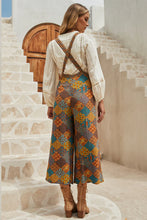 Load image into Gallery viewer, Multicolour Boho Floral Print Crossed Straps Ankle-length Jumpsuit