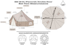 Load image into Gallery viewer, Life In Tents Bell Tent 19 (6m) Fernweh™ Double-Door Bell Tent