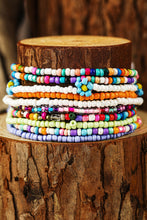 Load image into Gallery viewer, Yellow Flower Random Color Multi Layered Beaded Anklet Set