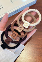 Load image into Gallery viewer, Chestnut 5pcs Smile Face Decor Braided Hair Ties