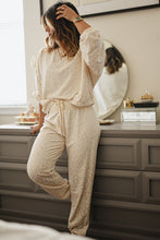 Load image into Gallery viewer, White Cheetah Print Two Piece Loose Fit Cozy Loungewear