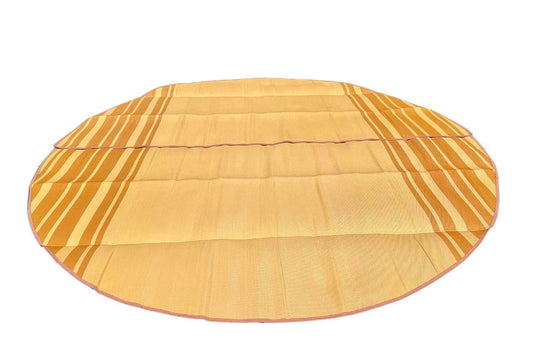 Striped Bell Tent Floor Matting | Citrus Tones | 13' (4M)