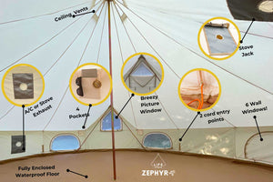 Life In Tents 19' (6M) Zephyr™ Tent Cabin