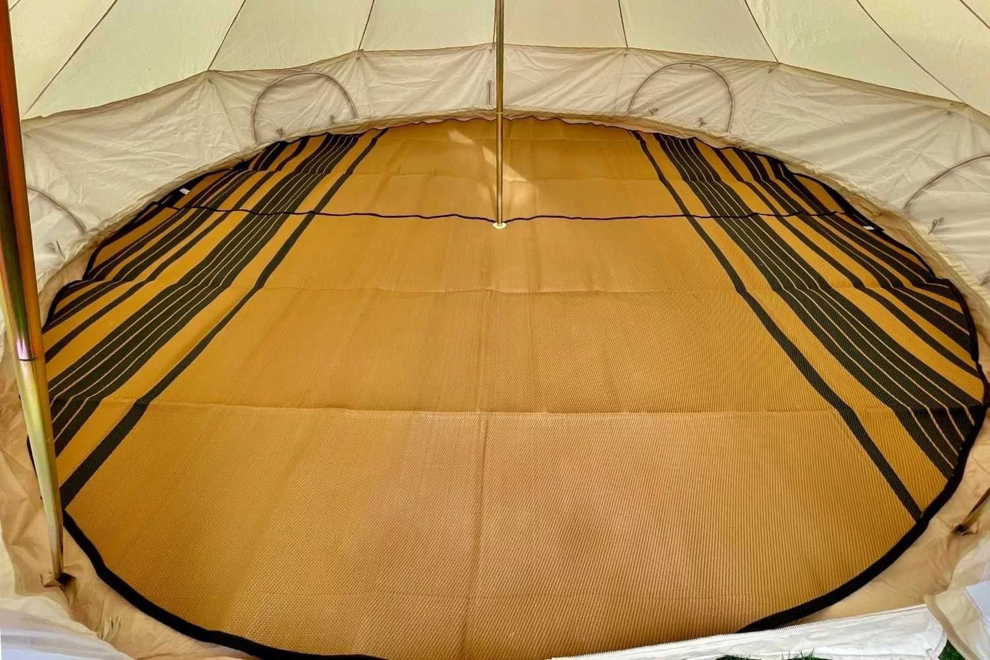 Striped Bell Tent Floor Matting Cover | 20' (6M) Size