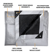 Load image into Gallery viewer, Heavy Duty Poly Tarp 10 mil, 6 oz.