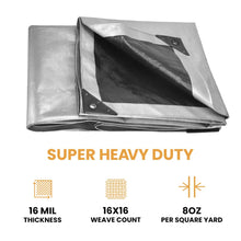 Load image into Gallery viewer, 14’ x 16’ Super Heavy Duty Poly Tarp