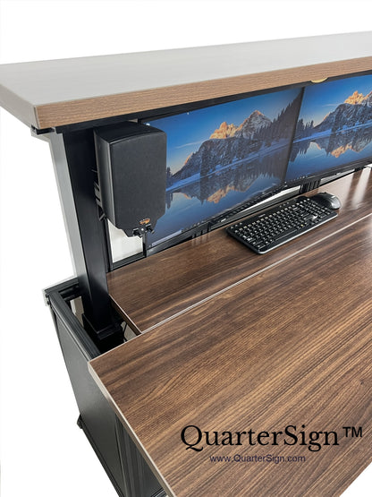 QuarterSign™ Dinette/Desk Combination Multi-Monitor Workstation
