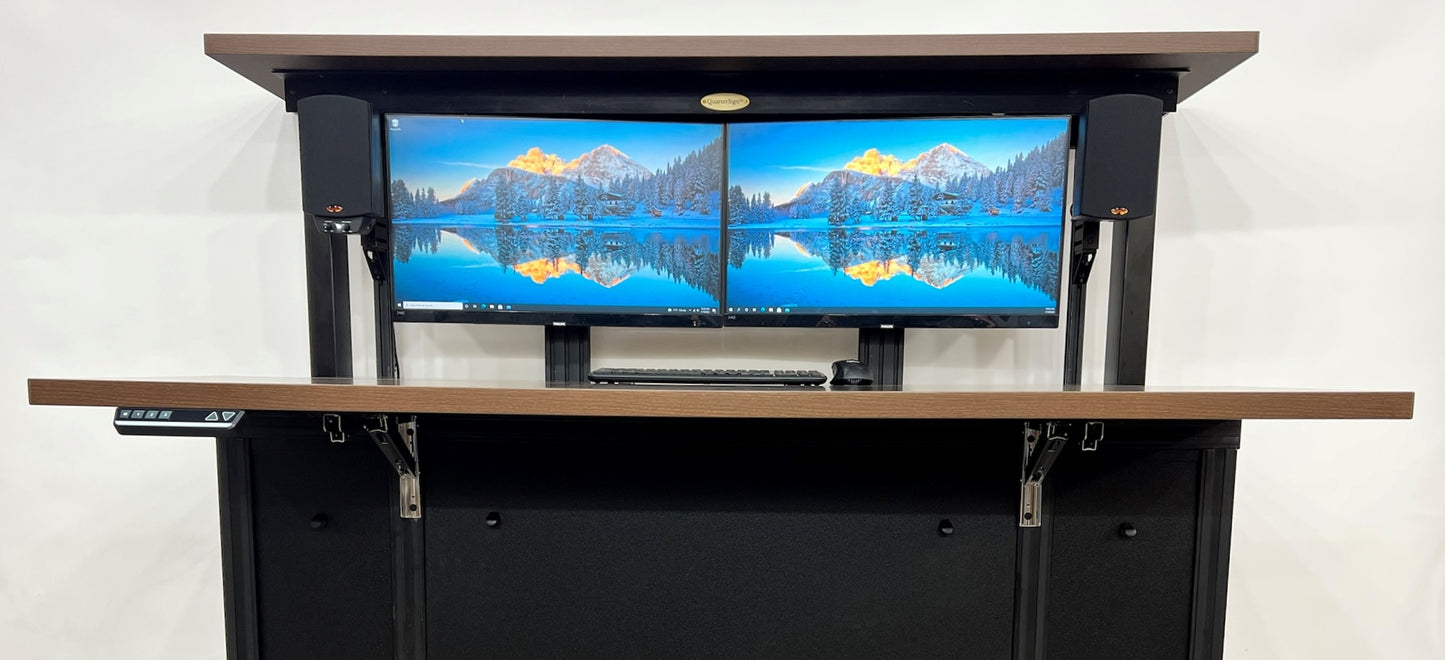 QuarterSign™ Dinette/Desk Combination Multi-Monitor Workstation