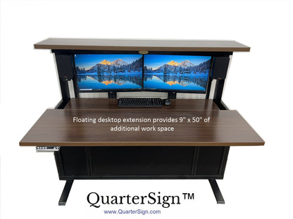 QuarterSign™ Dinette/Desk Combination Multi-Monitor Workstation