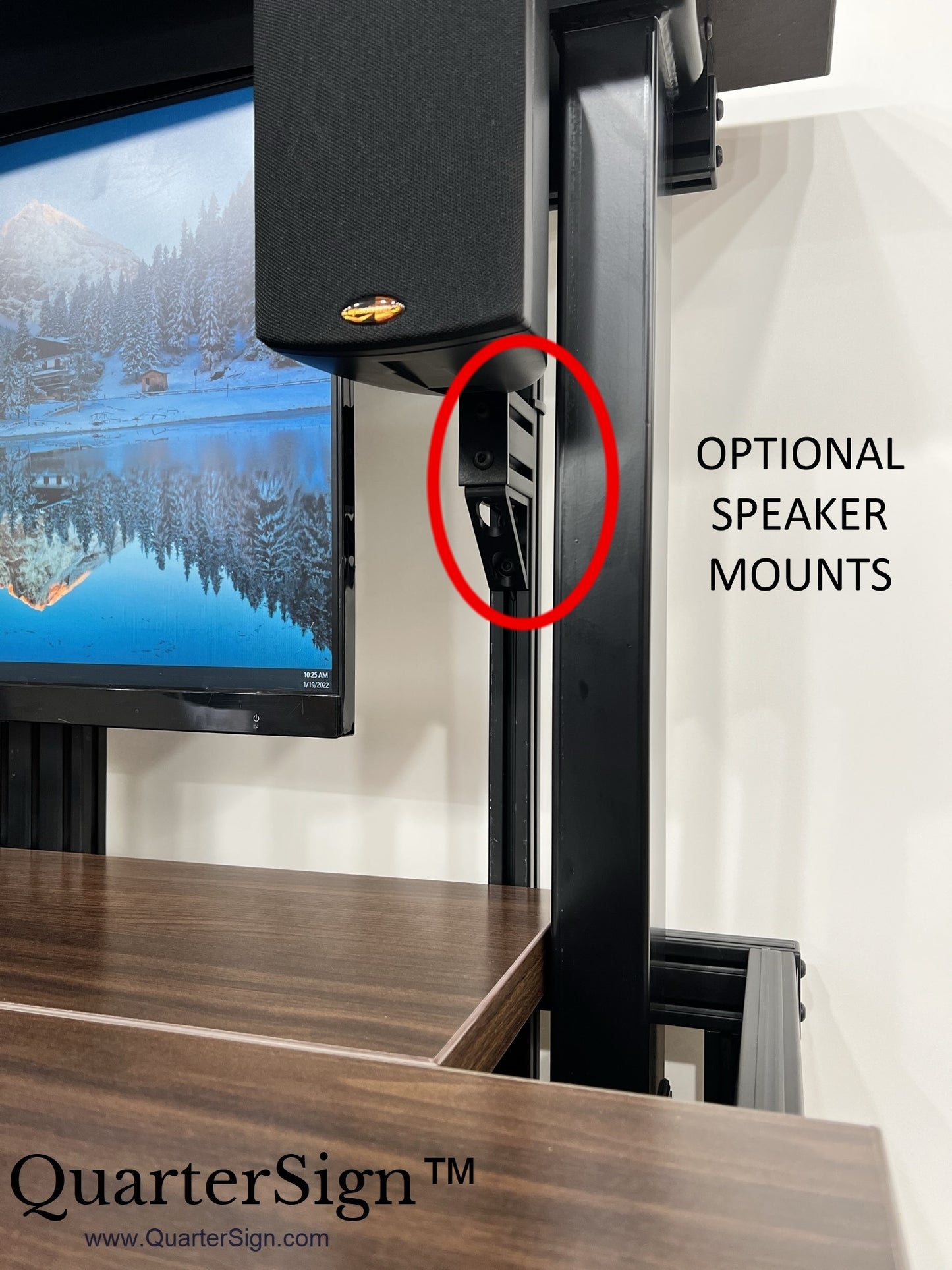 QuarterSign™ Dinette/Desk Combination Multi-Monitor Workstation